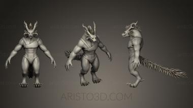Figurines heroes, monsters and demons (STKM_0362) 3D model for CNC machine
